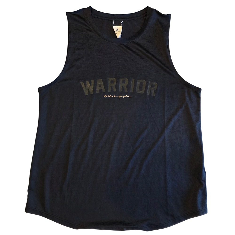 Spiritual Gangster Warrior Muscle Tank Top Black Graphic Yoga Gym Sleeveless M